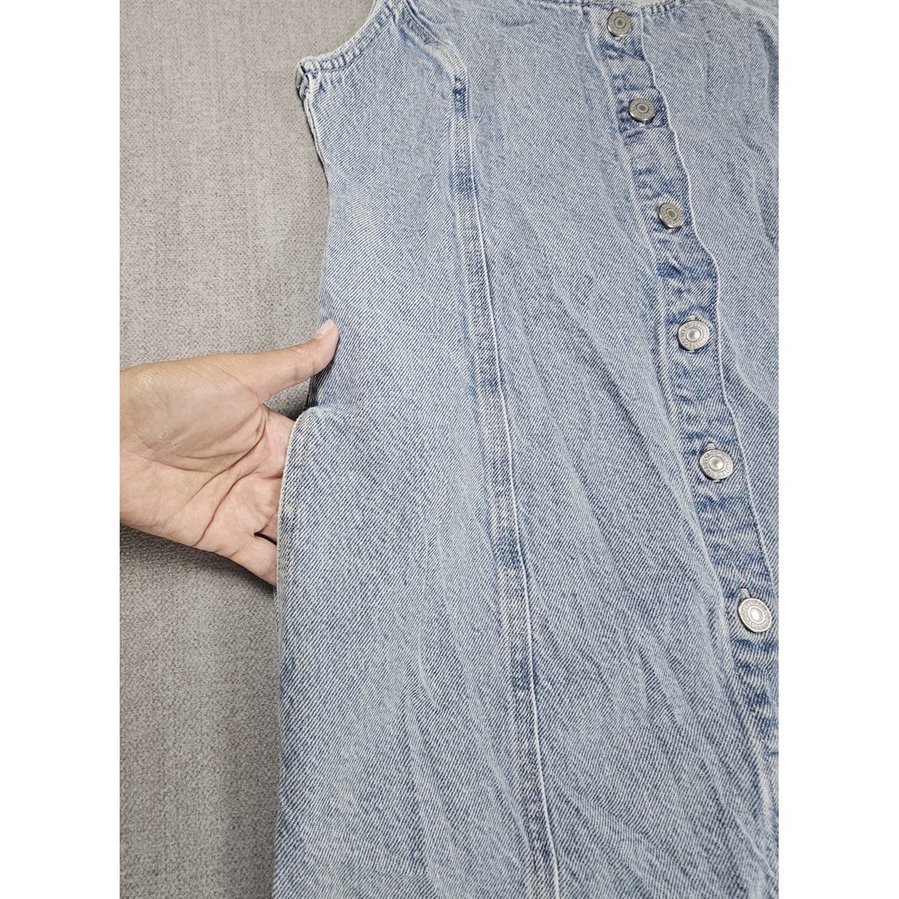 Levi's Womens‎ Light Blue Denim Dress Button Down Pockets Sleeveless Size Small - Picture 10 of 16